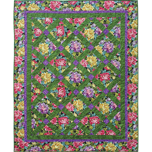 Garden Lattice Quilt QW-10e - Downloadable Pattern