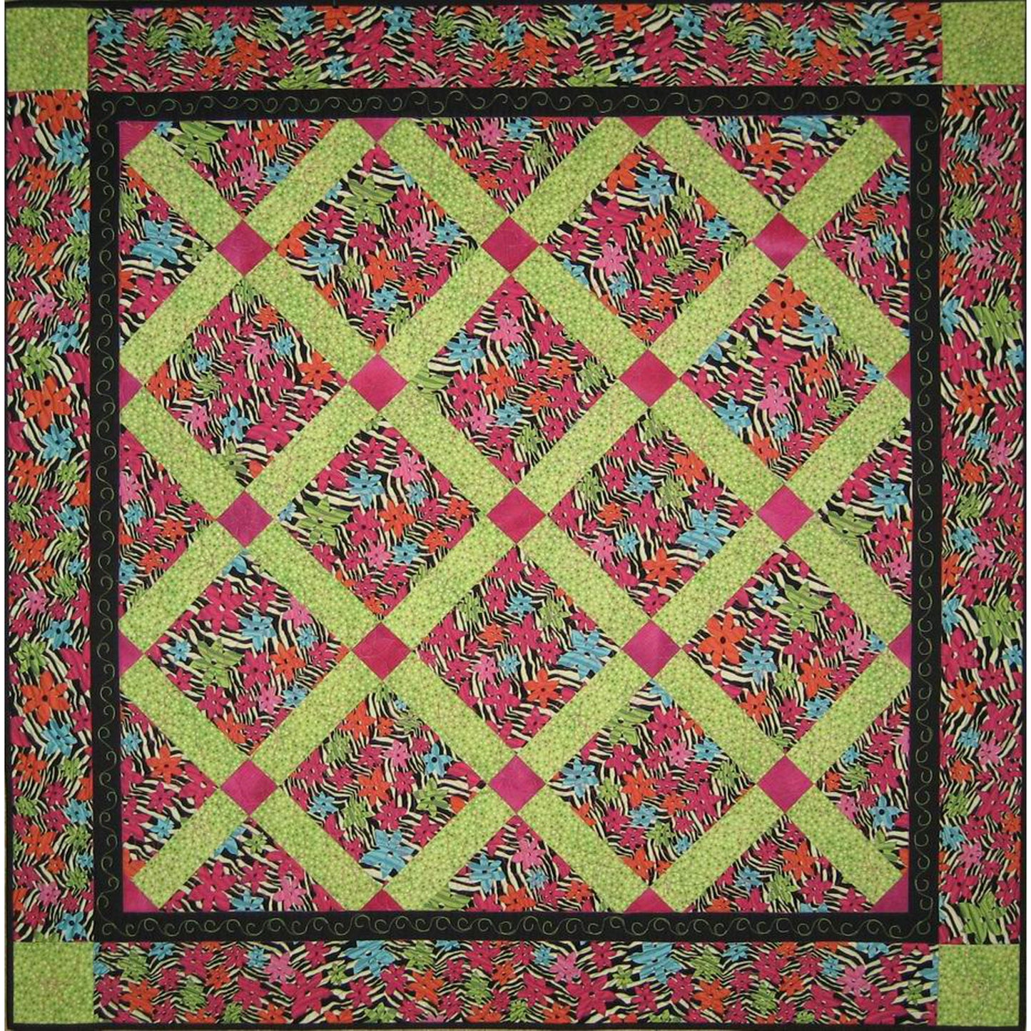 Garden Lattice Quilt Pattern - Straight to the Point Series QW-10 - Paper Pattern