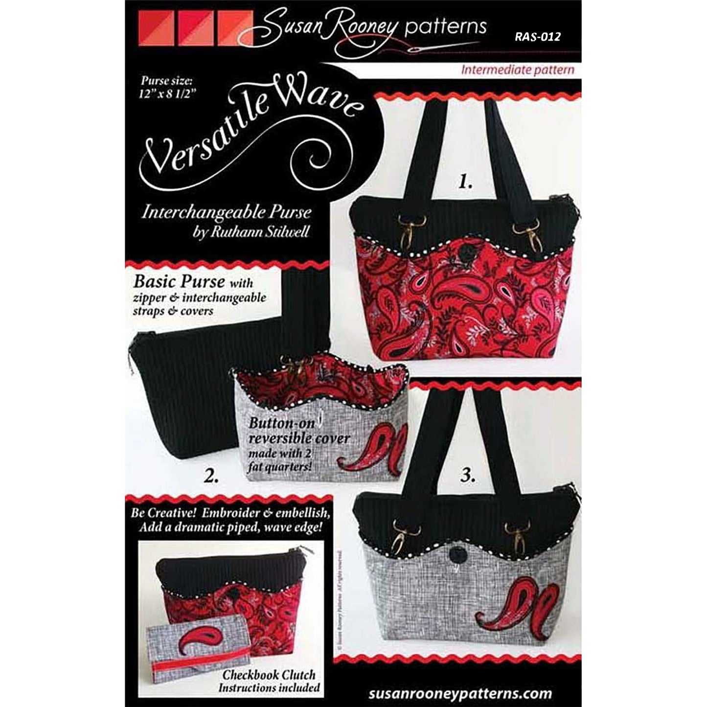 Cover image of pattern for Versatile Wave Interchangeable Purse by Ruthann Stilwell.