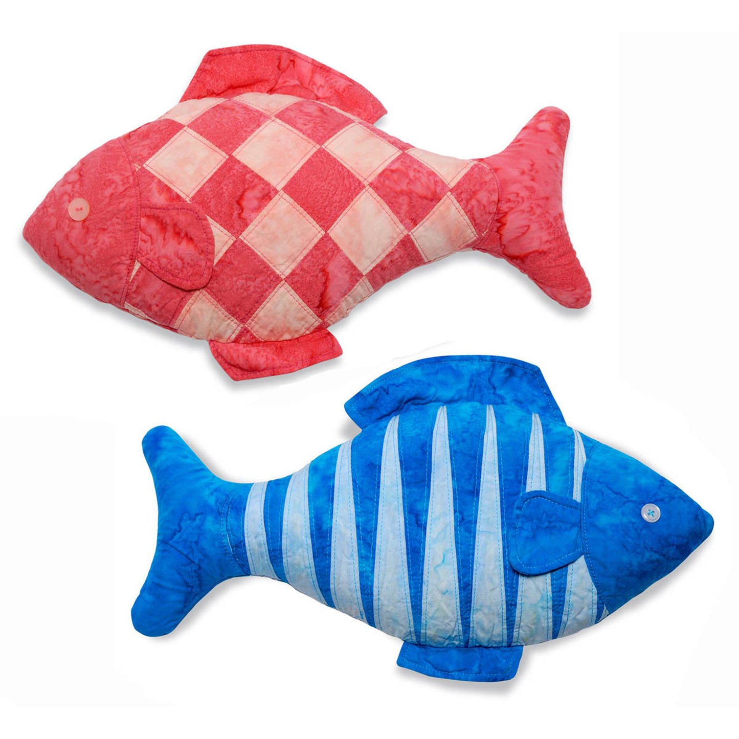 Checkerboard & Tiger Fish Stuffed Animal RQS-101e - Downloadable Pattern