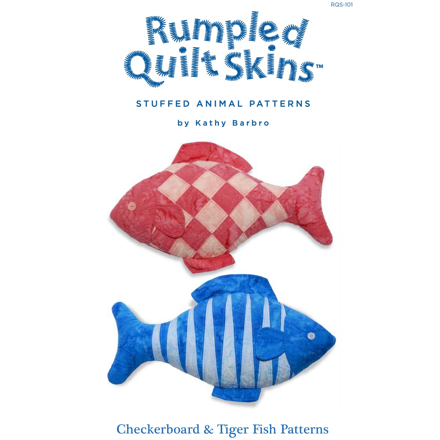 Checkerboard & Tiger Fish Stuffed Animal RQS-101e - Downloadable Pattern