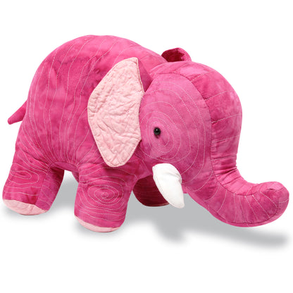 Adorable elephant stuffed animal in pink fabric. All the little ones and elephant lovers will love this elephant. 