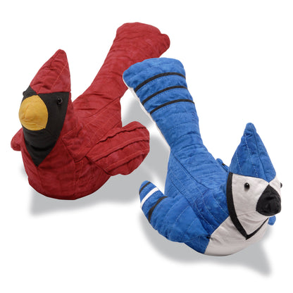 Cardinal and Blue Jay Bird Stuffed Animal Pattern RQS-208w - Wholesale Product