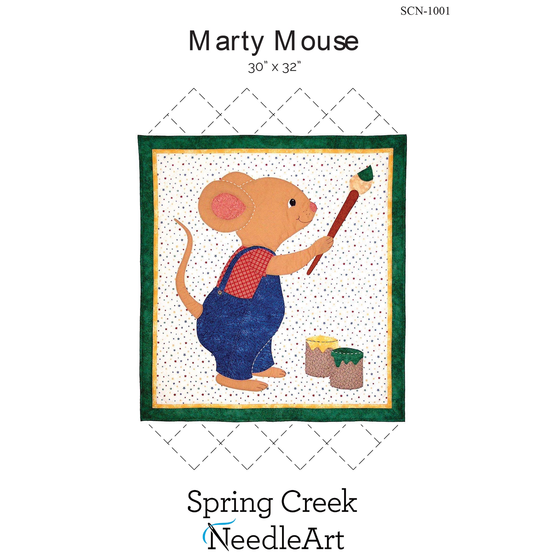 Cover image of pattern for Marty Mouse Quilt.