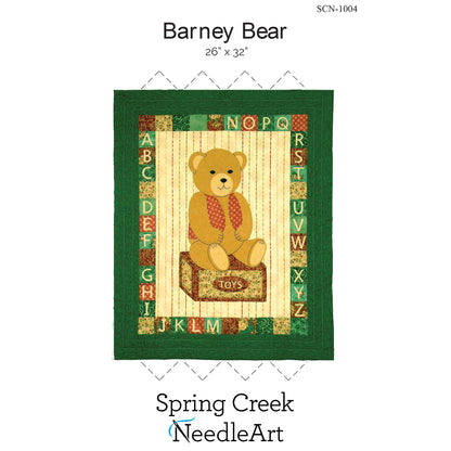 Cover image of pattern for Barney Bear Quilt.