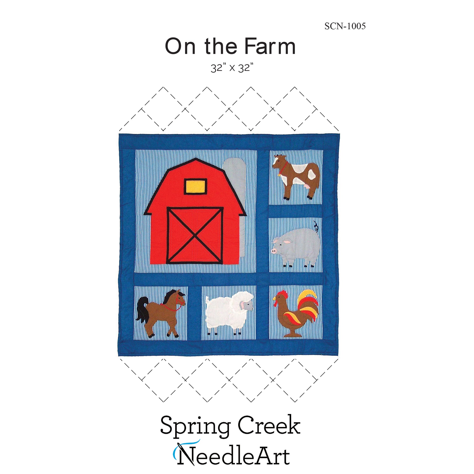 Cover image of pattern for On the Farm Quilt and Wall Hanging.