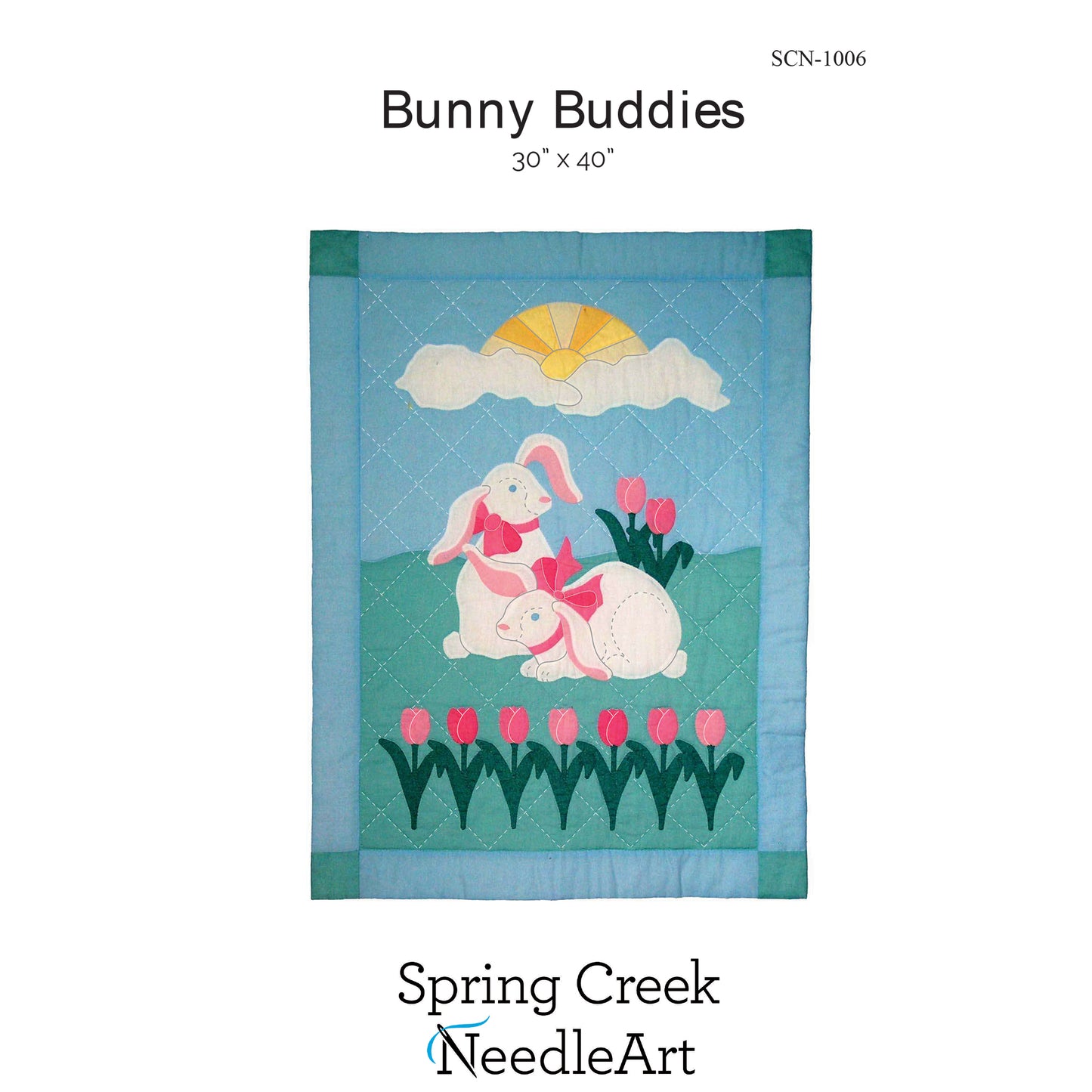 Cover image of pattern for Bunny Buddies Quilt.