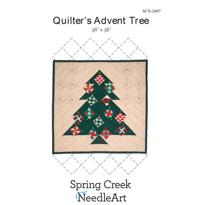 Cover image of pattern for Quilter's Advent Tree Quilt.