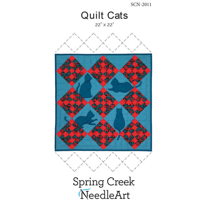 Cover image of pattern for Quilt Cats Quilt.