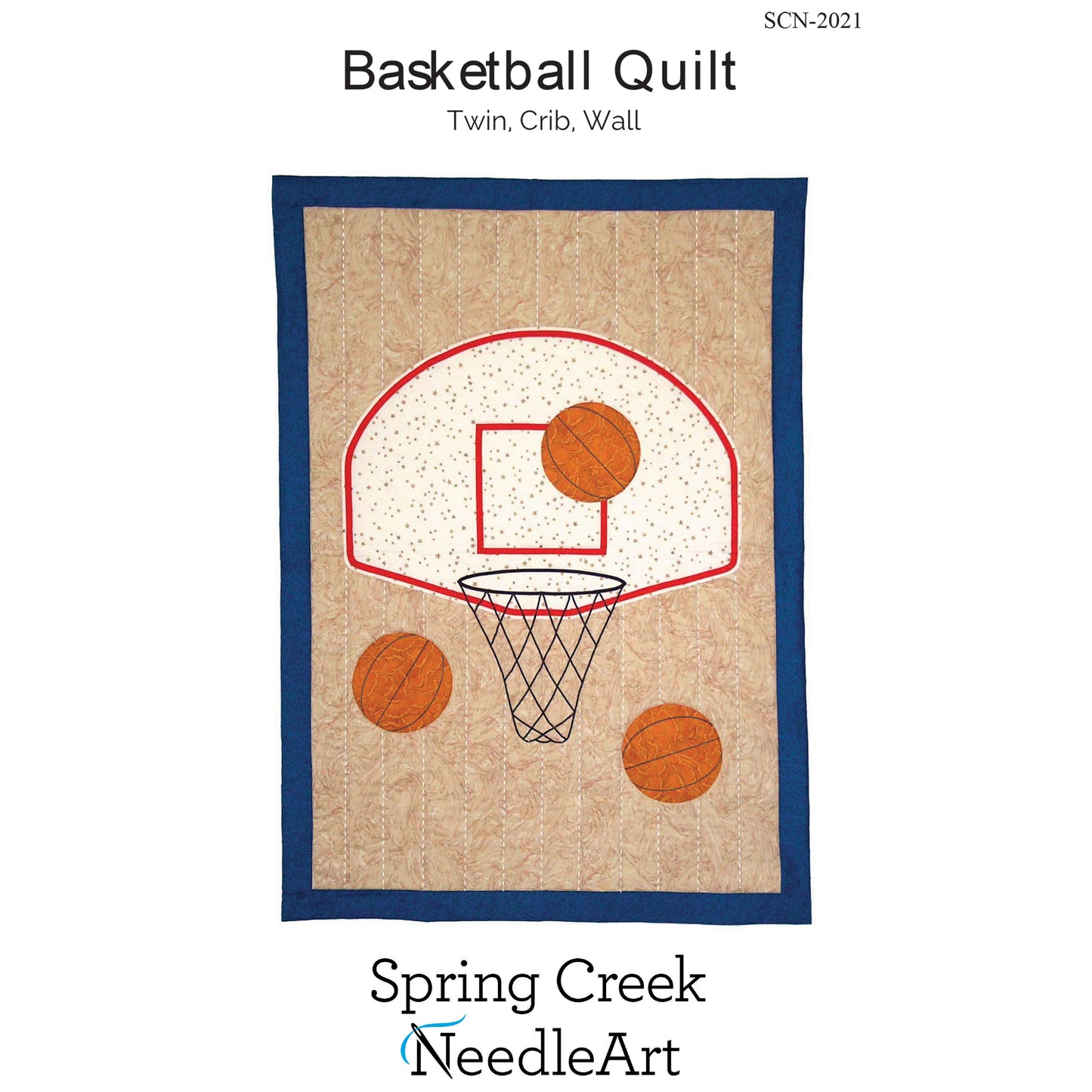 Cover image of pattern for Basketball Quilt.