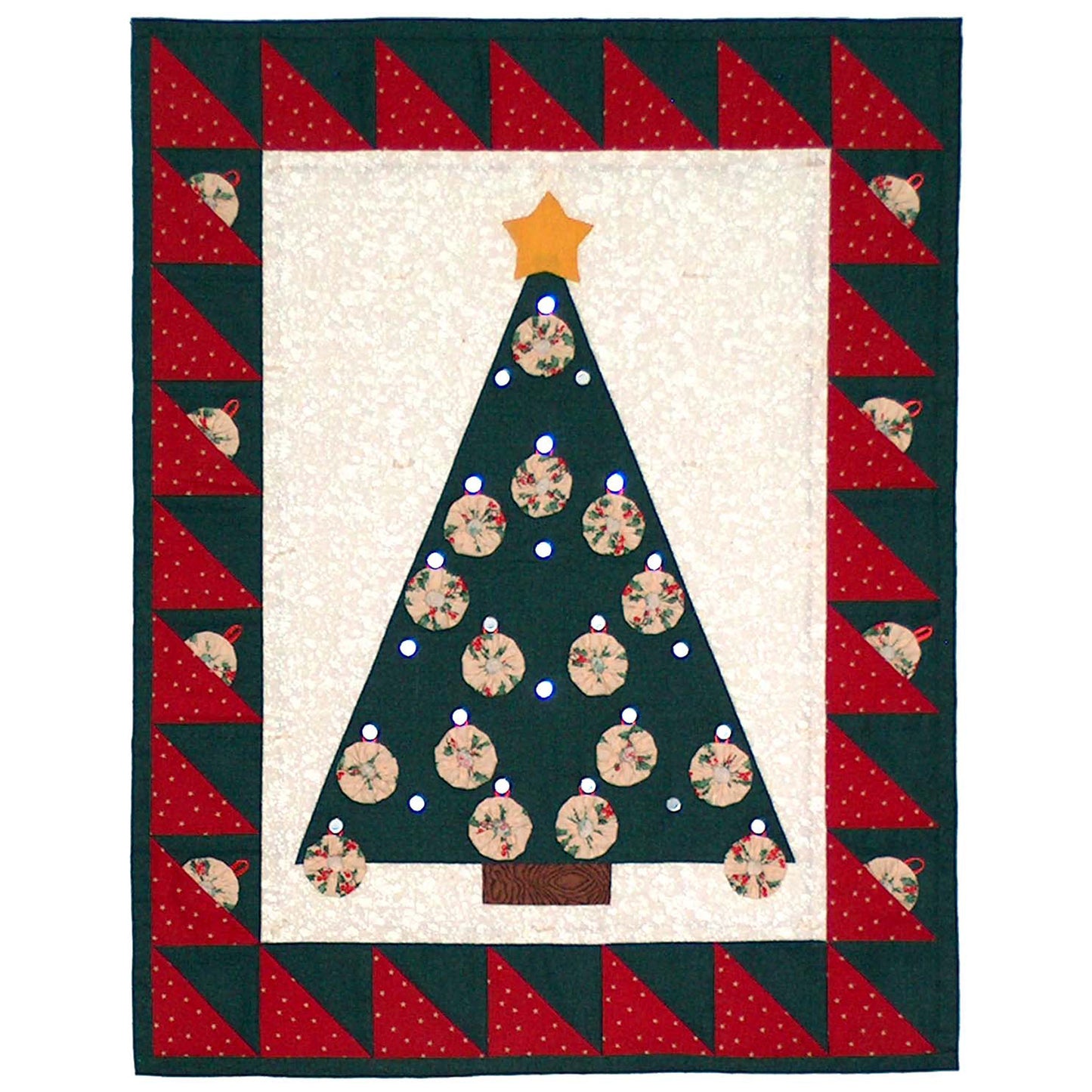 Yo-Yo Advent Tree Quilt SCN-2023e - Downloadable Pattern