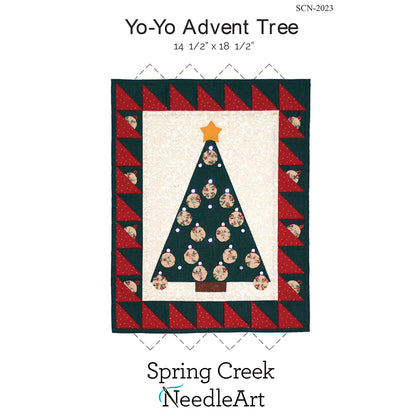 Cover image of pattern for Yo-Yo Advent Tree Quilt.