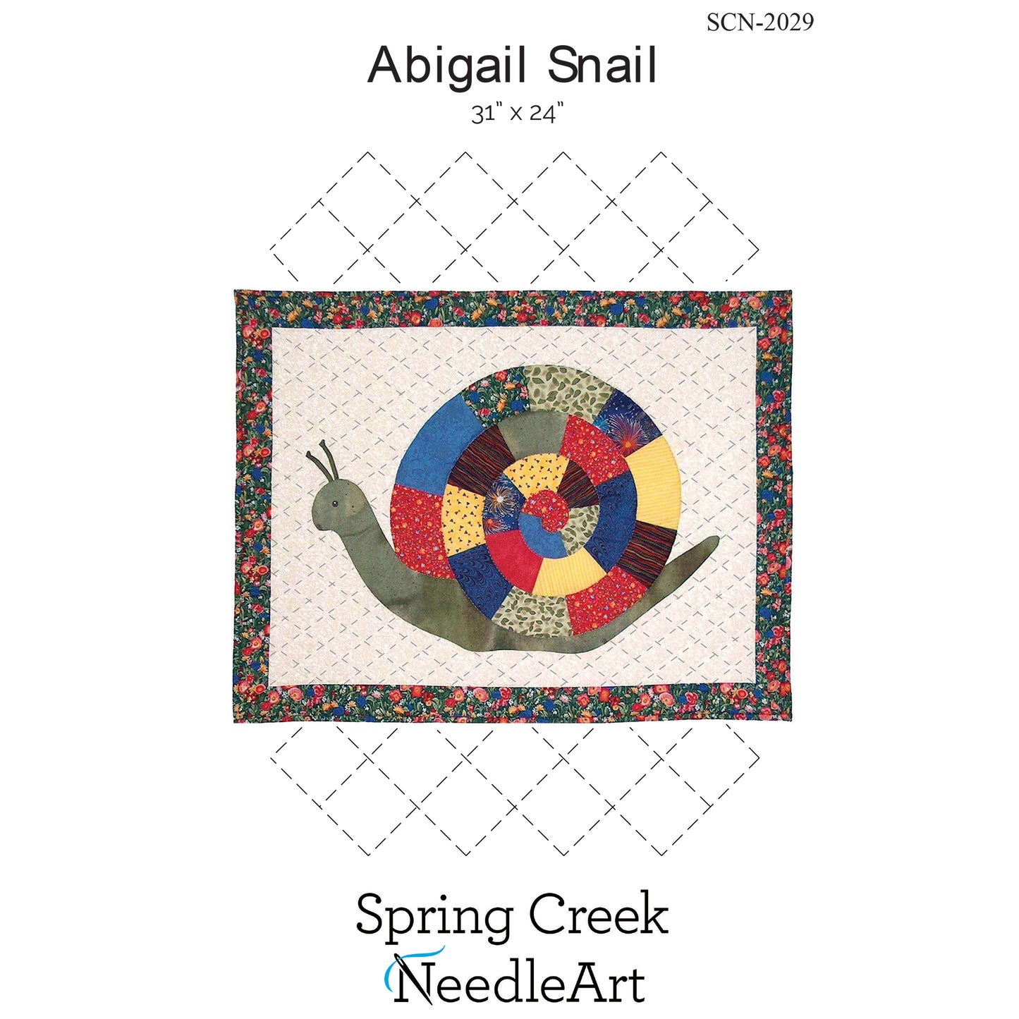 Cover image of pattern for Abigail Snail Quilt.