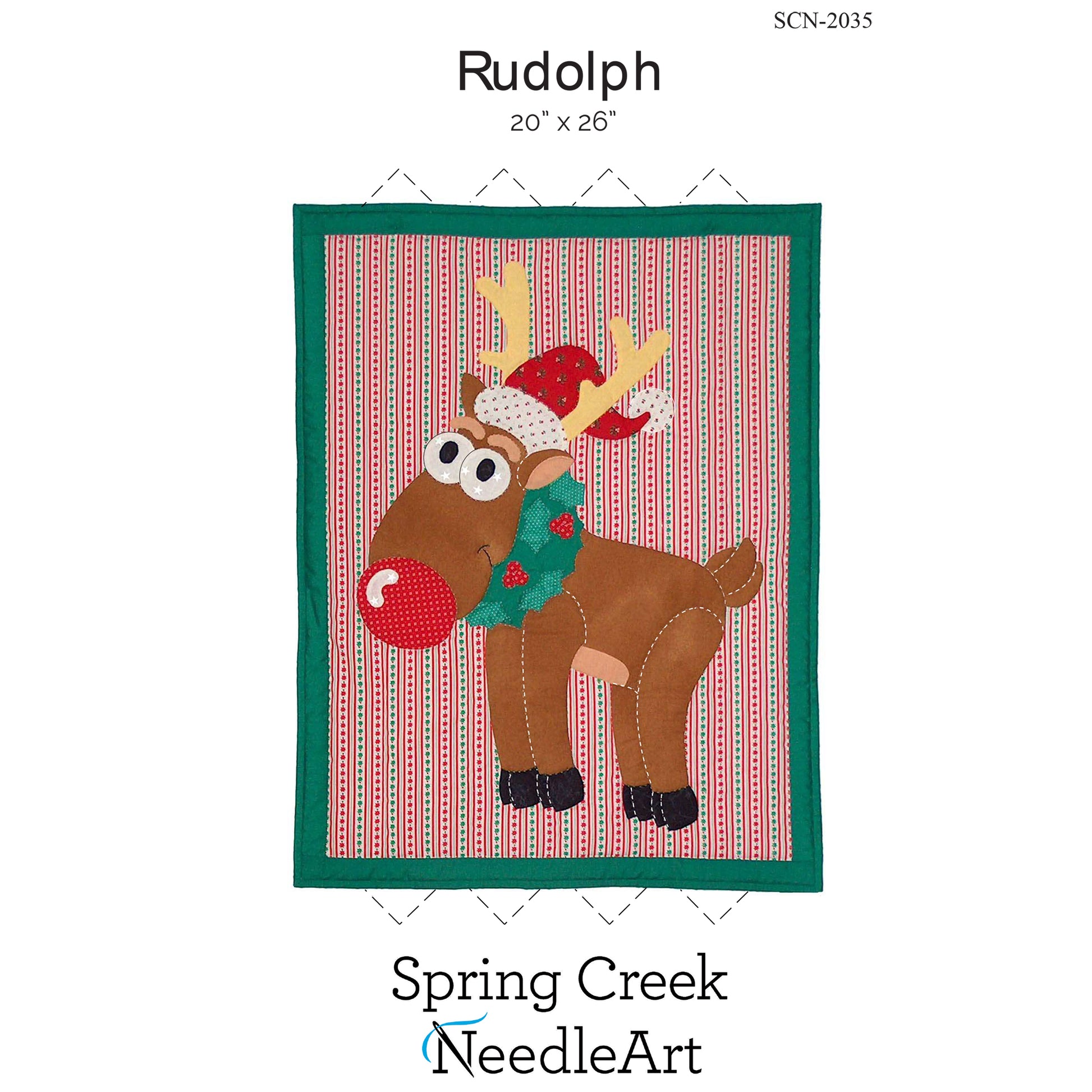 Cover image of pattern for Rudolph Wall Quilt.