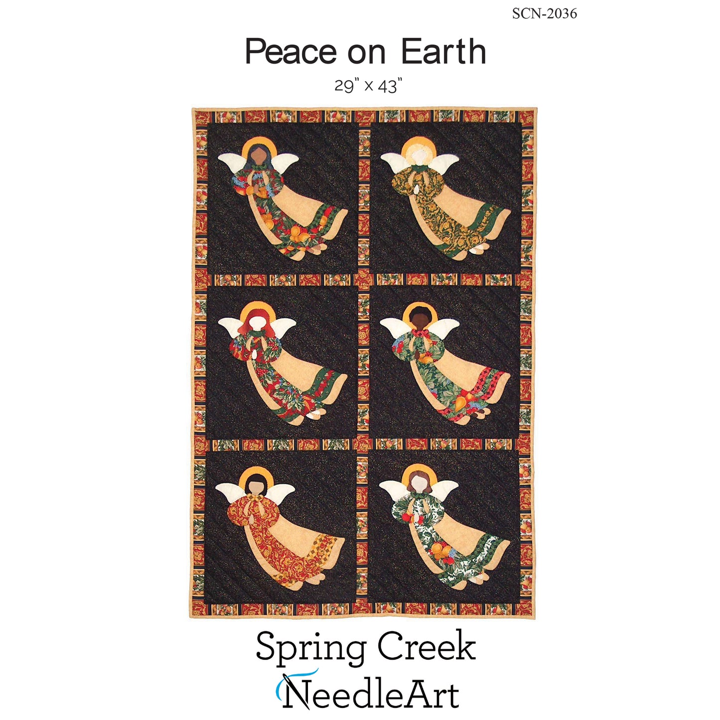 Cover image of pattern for Peace on Earth Quilt.