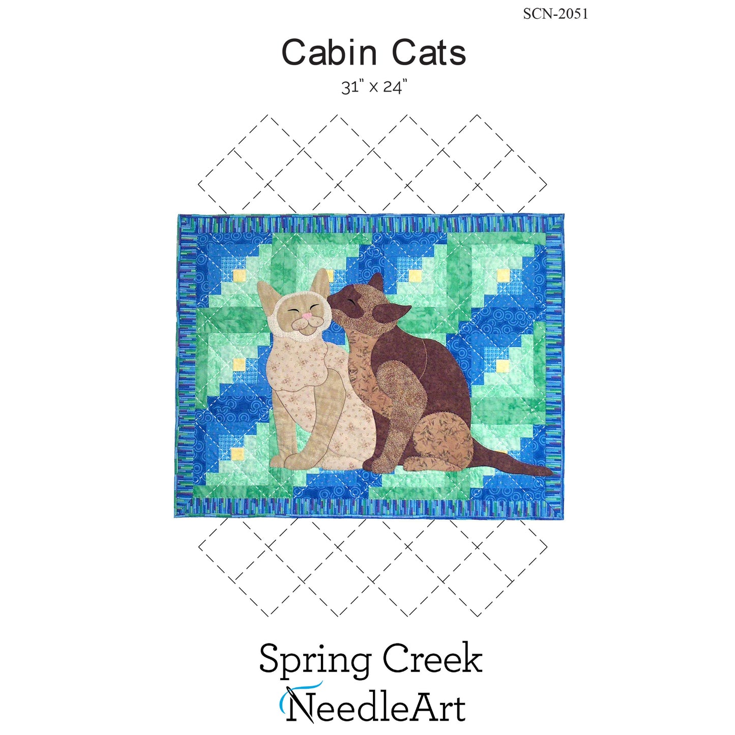 Cabin Cats Quilt SCN-2051e - Downloadable Pattern