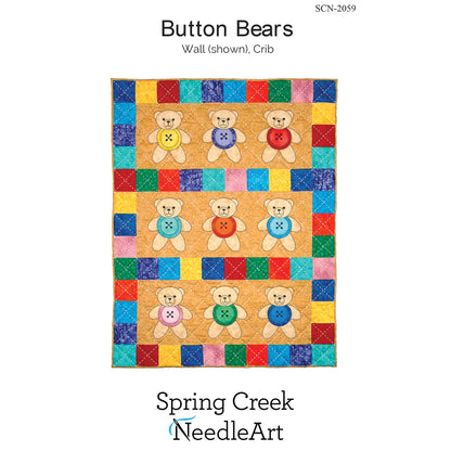 Cover image of pattern for Button Bears Quilts.