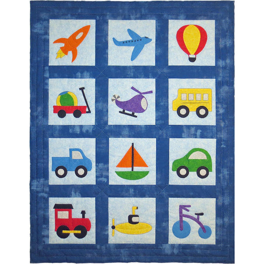 Toys That Travel Transportation Quilt SCN-2074e - Downloadable Pattern