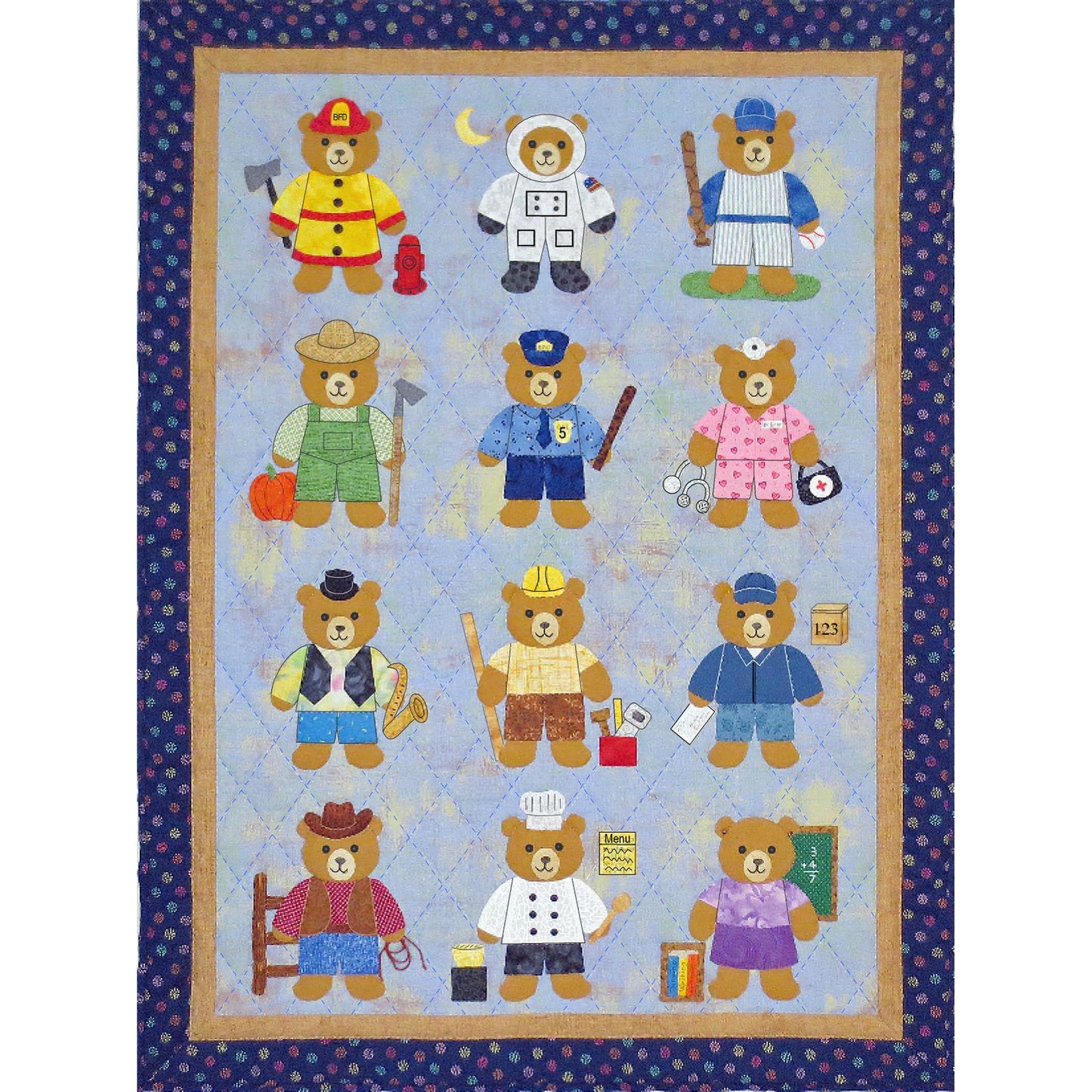 Bears at Work Quilt Pattern SCN-2078 - Paper Pattern