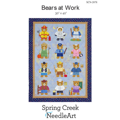 Bears at Work Quilt Pattern SCN-2078 - Paper Pattern