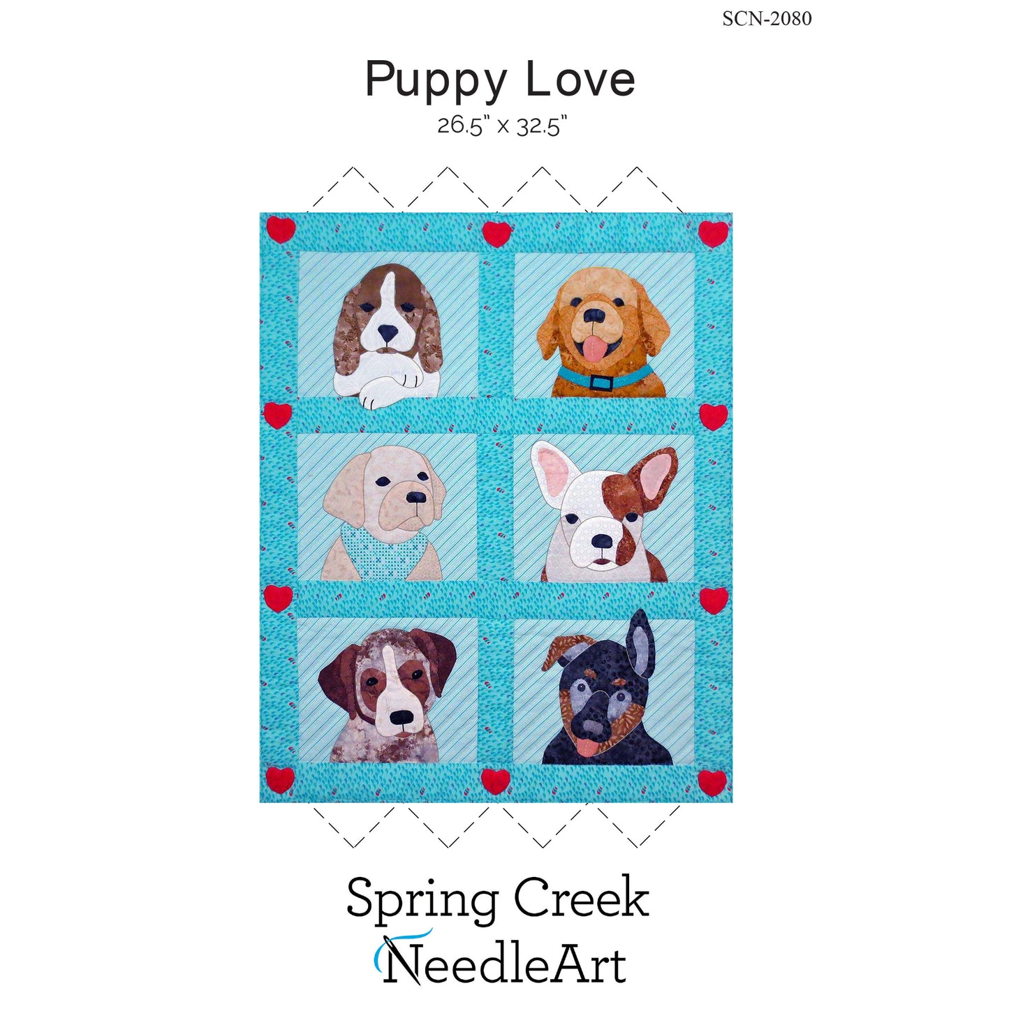 Puppy Love Quilt SCN-2080e - Downloadable Pattern