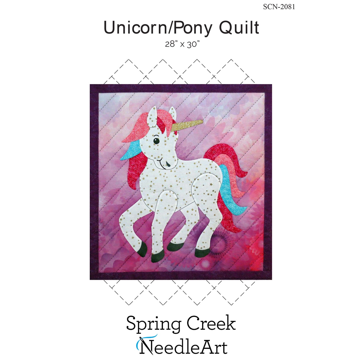 Unicorn/Pony Quilt SCN-2081e - Downloadable Pattern