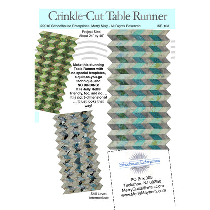 Crinkle-Cut Table Runner Pattern SE-103 - Paper Pattern