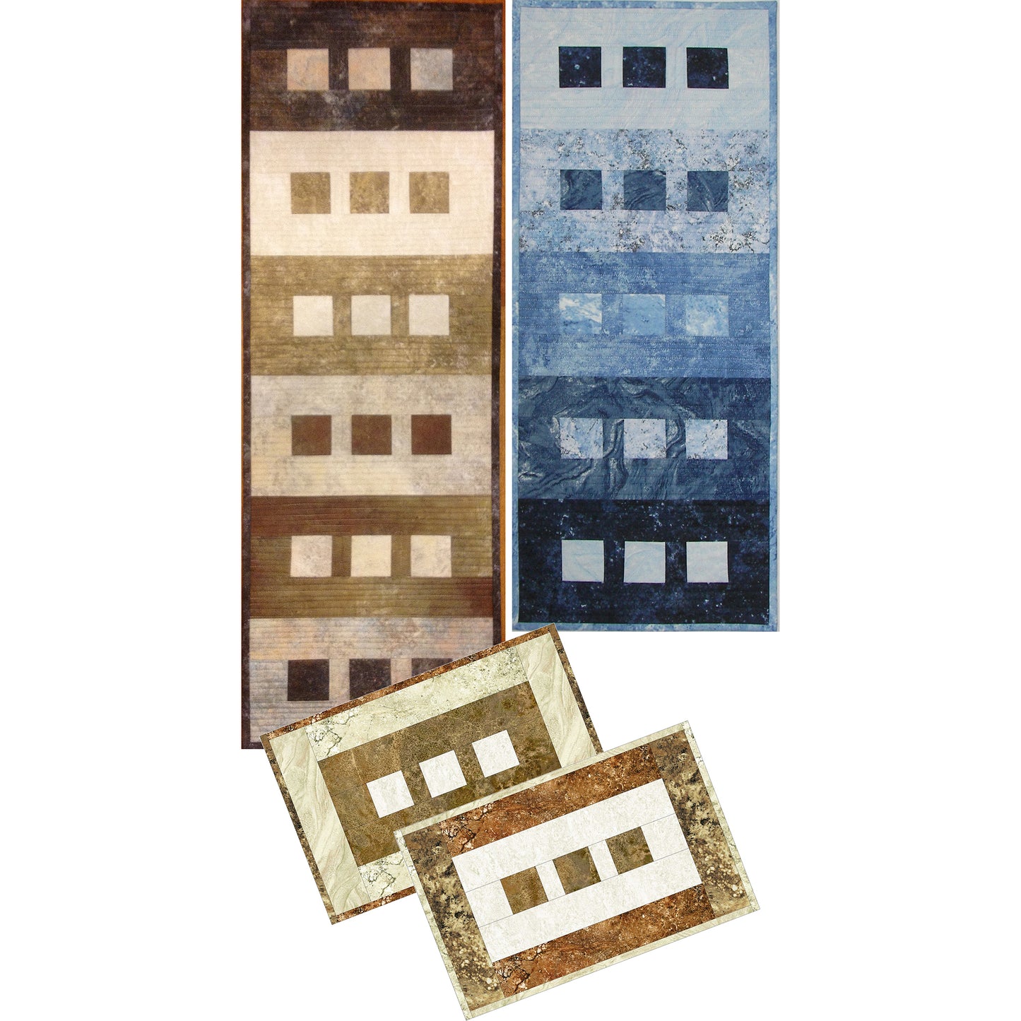 Stepping Stone Blocks #1 Table Runner & Placemats Pattern SEW-108 - Paper Pattern
