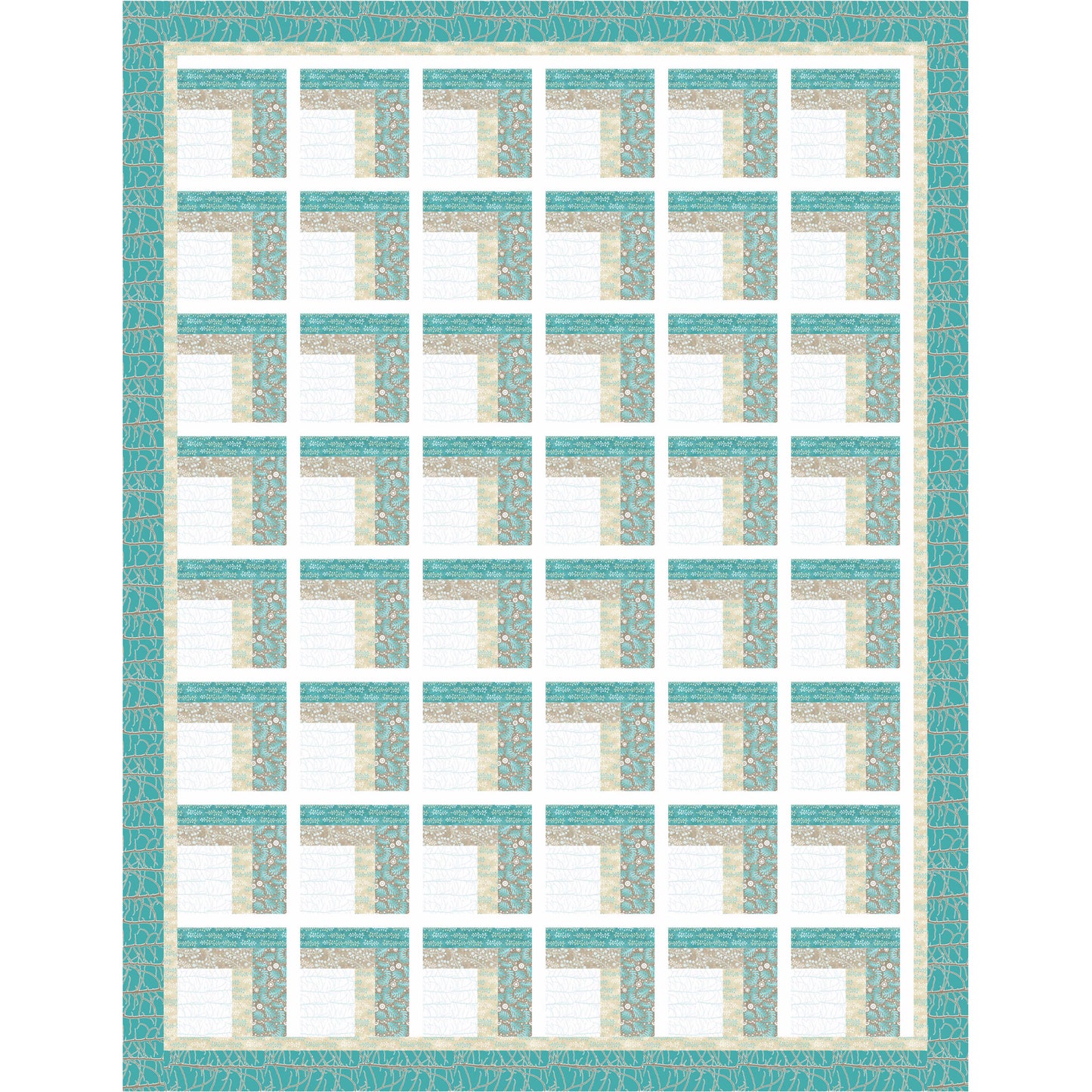 Image of the Modern Two Sided Log Cabin quilt by Julia Deal