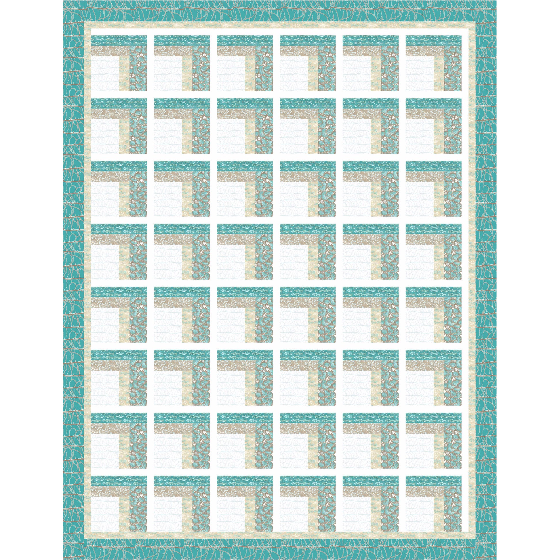 Image of the Modern Two Sided Log Cabin quilt by Julia Deal