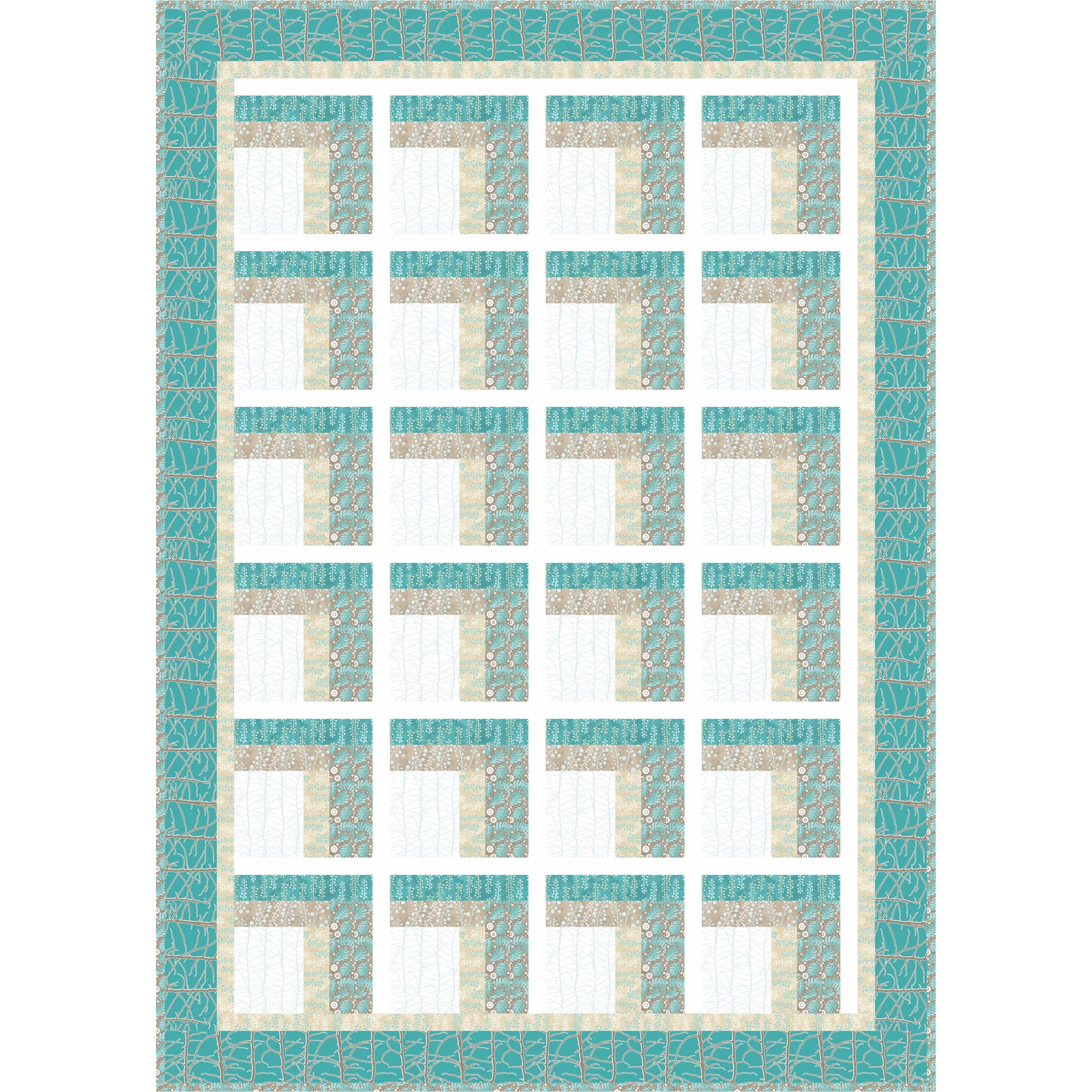 Image of the Modern Two Sided Log Cabin quilt by Julia Deal.