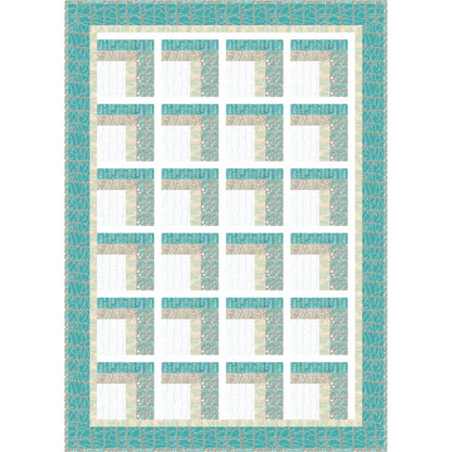 Image of the Modern Two Sided Log Cabin quilt by Julia Deal.