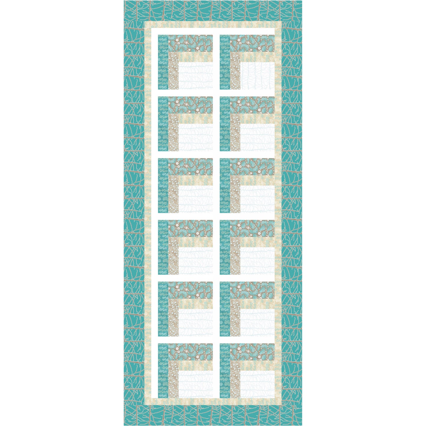 Image of the Modern Two Sided Log Cabin quilt by Julia Deal