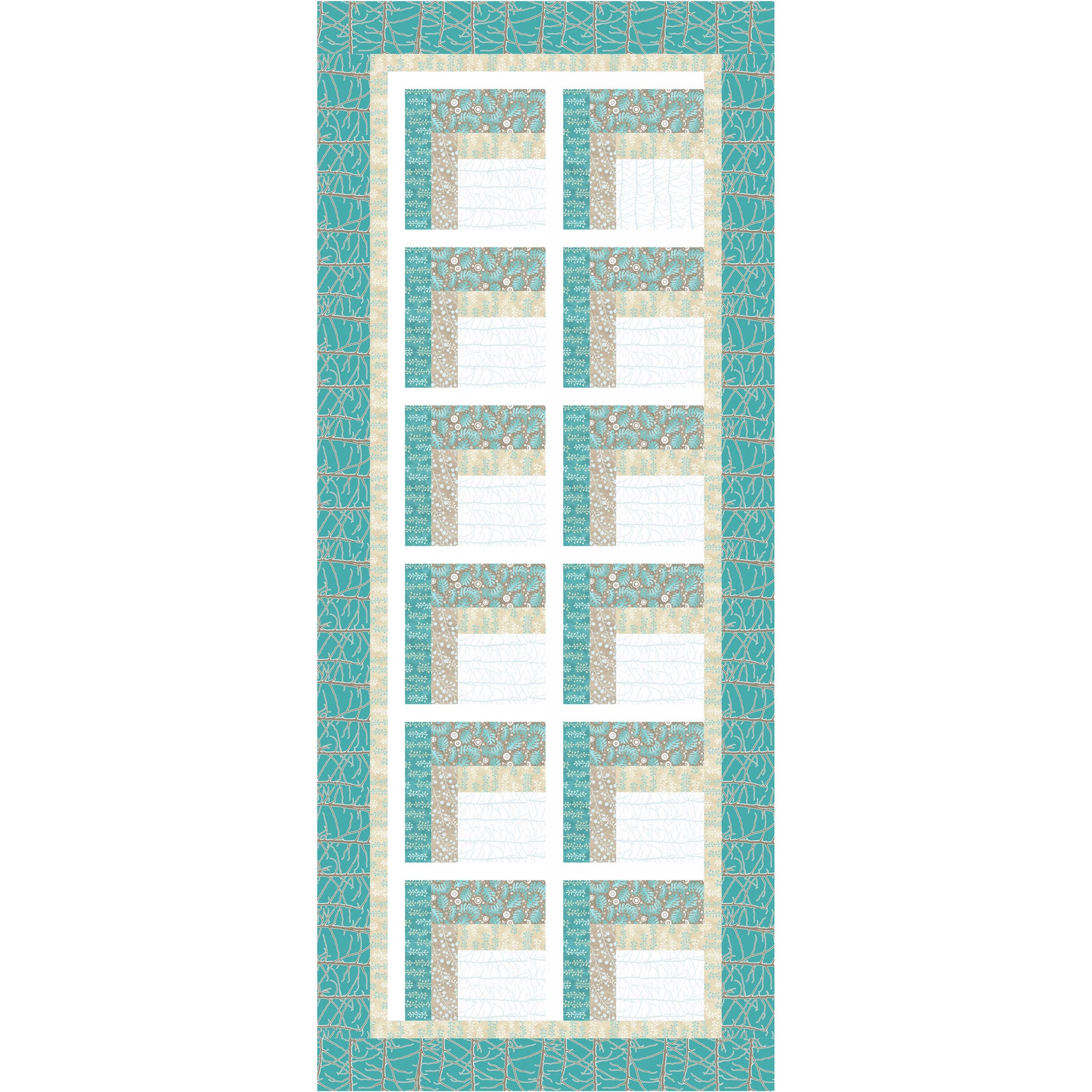 Image of the Modern Two Sided Log Cabin quilt by Julia Deal