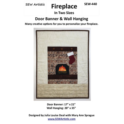 Fireplace in Two Sizes Quilt SEW-440e - Downloadable Pattern