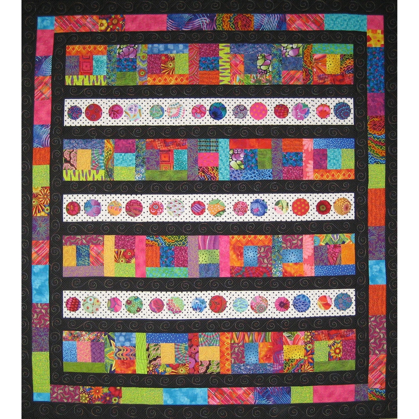 My Scraps Went Wild Quilt SM-106e - Downloadable Pattern