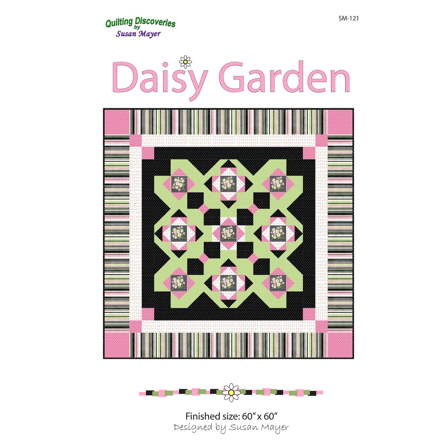 Cover image of pattern for Daisy Garden quilt.