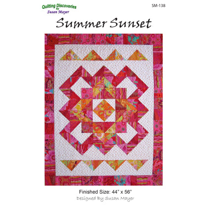 Cover image of pattern for Summer Sunset Quilt.