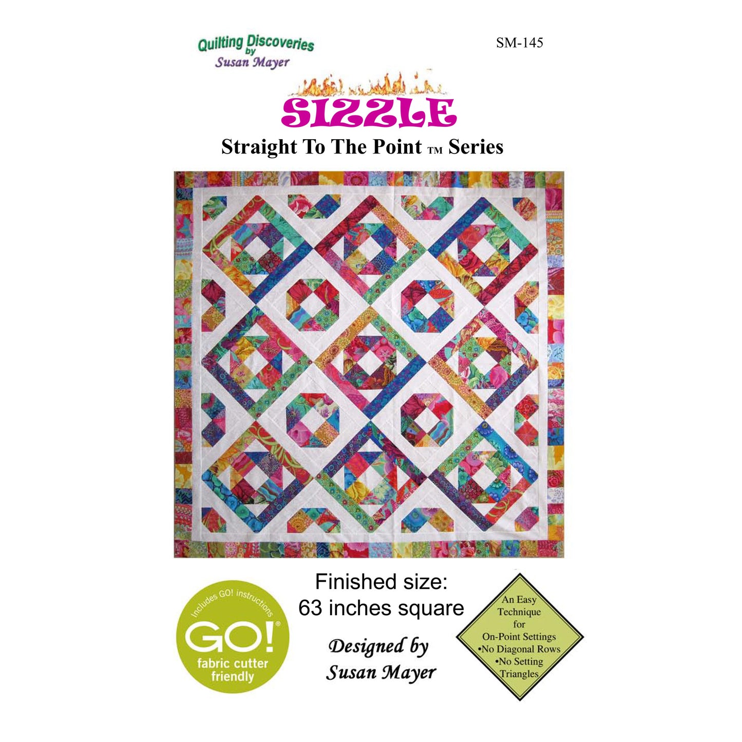 Sizzle Quilt Pattern - Straight to the Point Series SM-145 - Paper Pattern