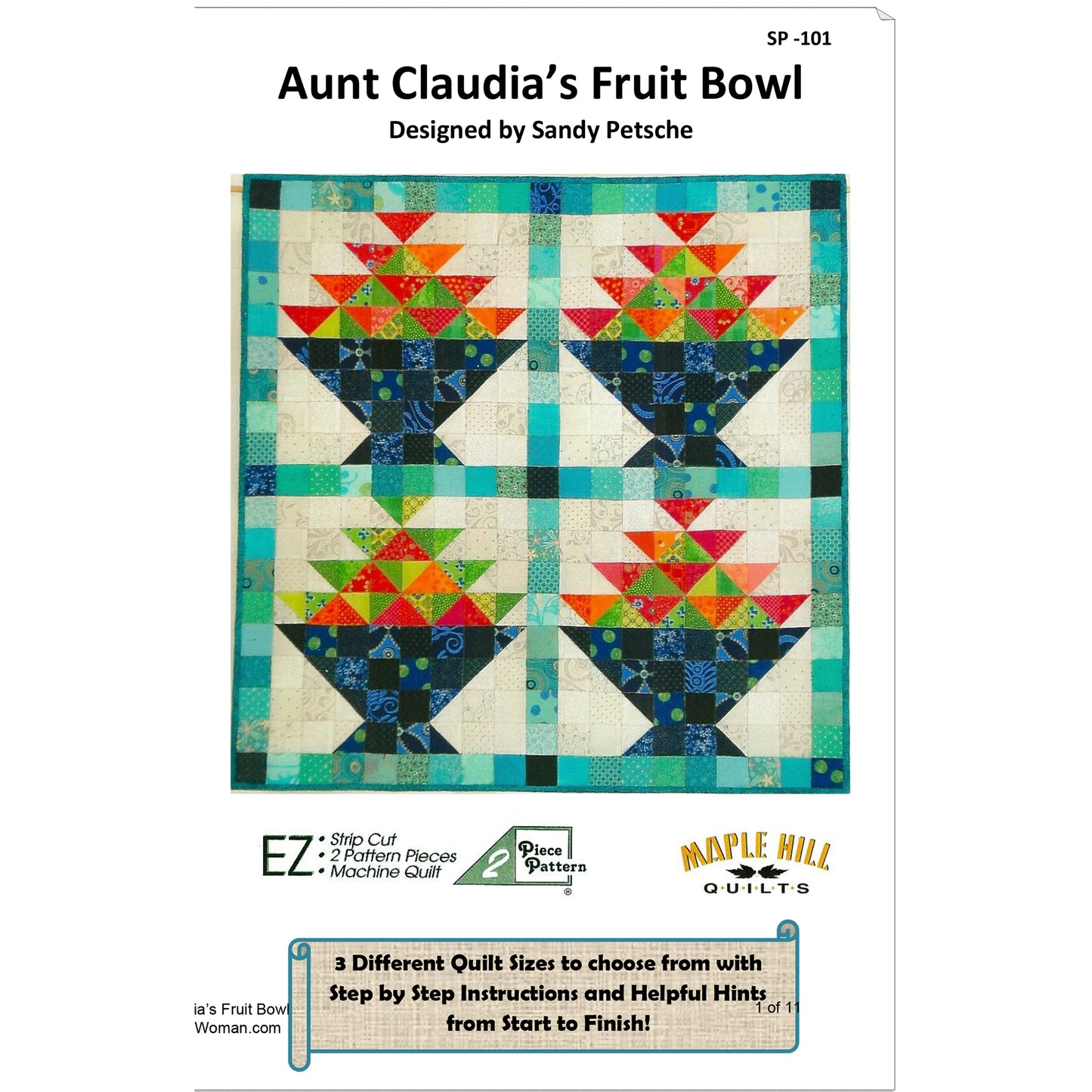 Aunt Claudia's Fruit Bowl Quilt SP-101e - Downloadable Pattern