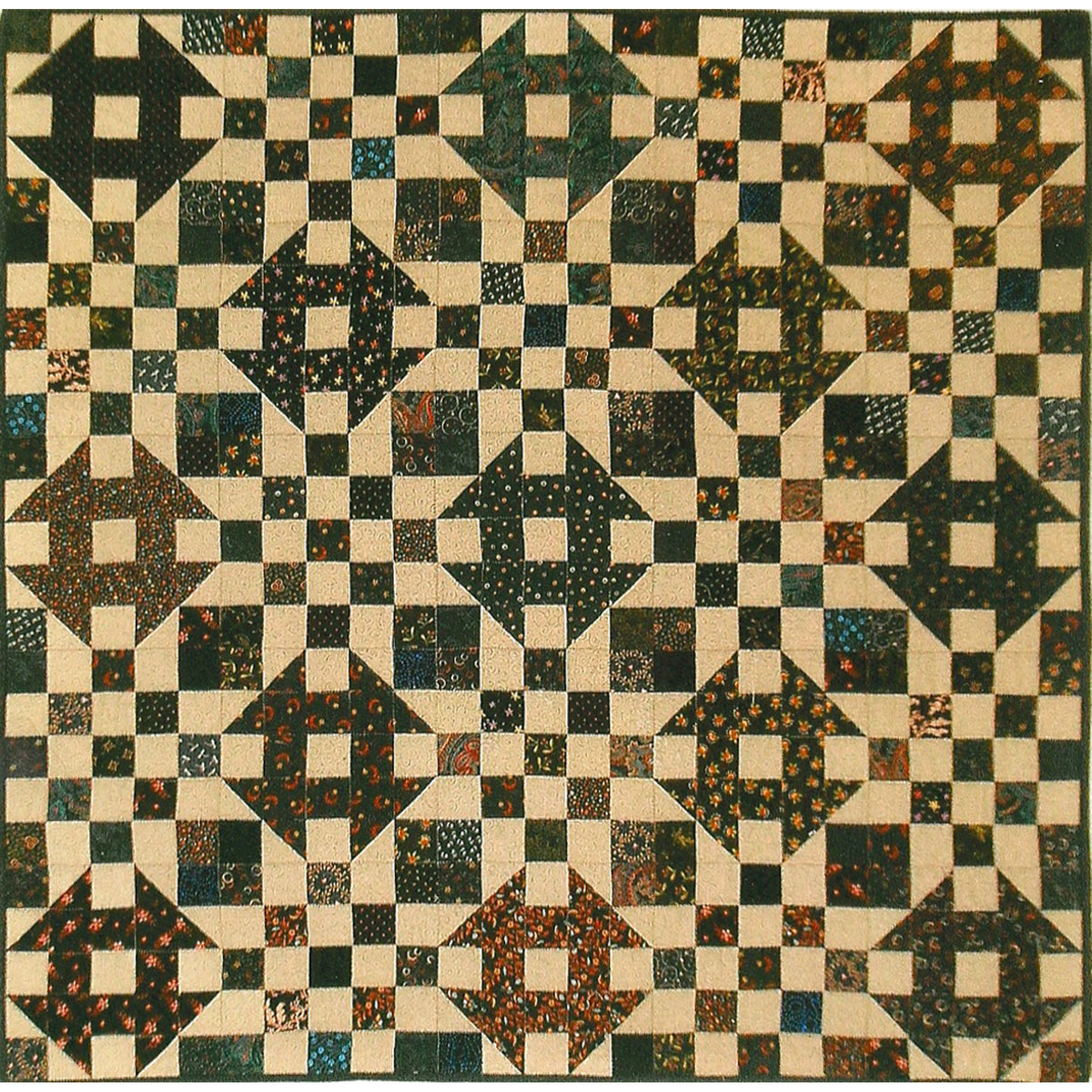 Checkerboard Churn Dash Quilt SP-105e - Downloadable Pattern ...