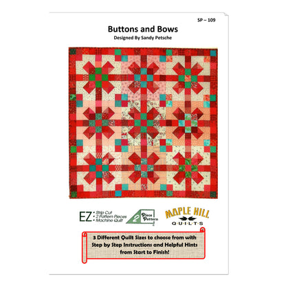 Buttons and Bows Quilt Pattern SP-109 - Paper Pattern