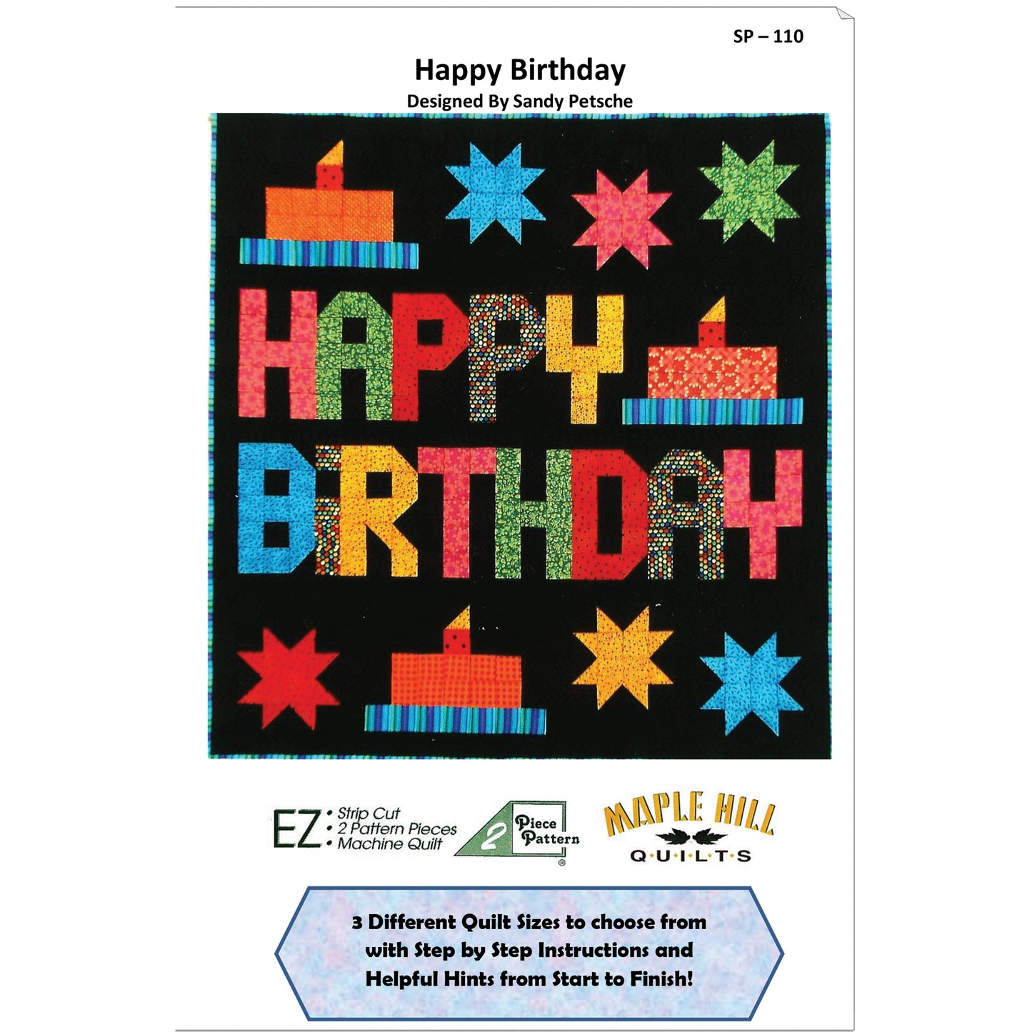 Happy Birthday Quilt Pattern SP-110 - Paper Pattern