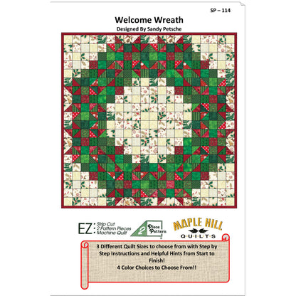 Welcome Wreath Quilt SP-114e - Downloadable Pattern