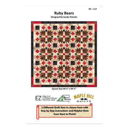 Ruby Bears Quilt Pattern SP-117 - Paper Pattern