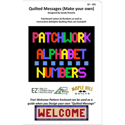Quilted Messages (Make your own) Wall Hanging Pattern SP-201 - Paper Pattern