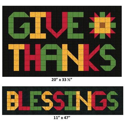 Give Thanks, Blessings Wall Hanging SP-202e - Downloadable Pattern