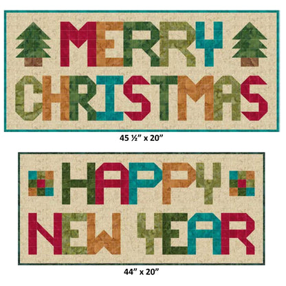 Merry Christmas/Happy New Year Wall Hanging Pattern SP-203 - Paper Pattern