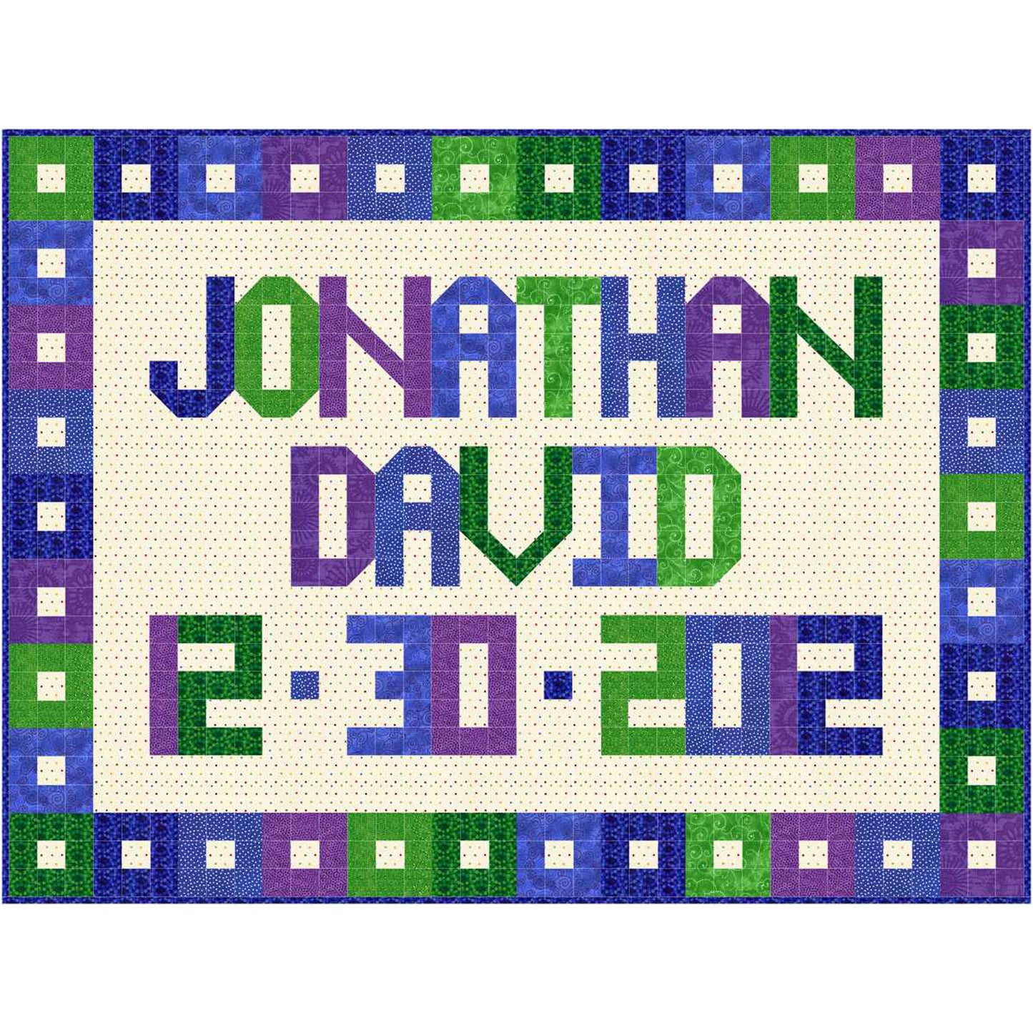 Personalized Baby Messages Wall Hanging Pattern SP-205 - Paper Pattern