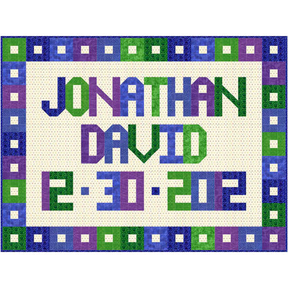 Personalized Baby Messages Wall Hanging Pattern SP-205 - Paper Pattern